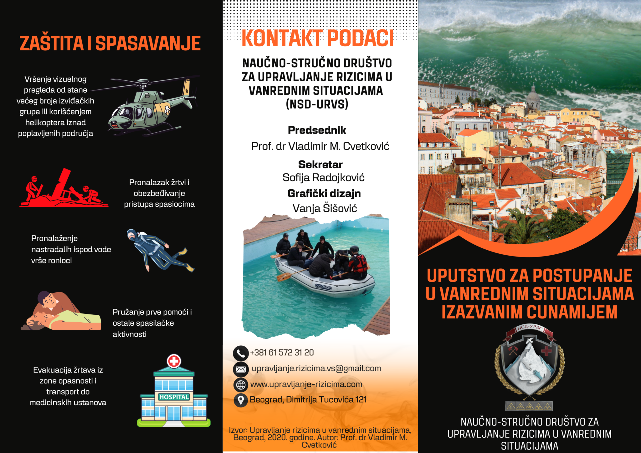 Edukativna brošura sa uputstvima za postupanje u vanrednim situacijama izazvanim cunamijem